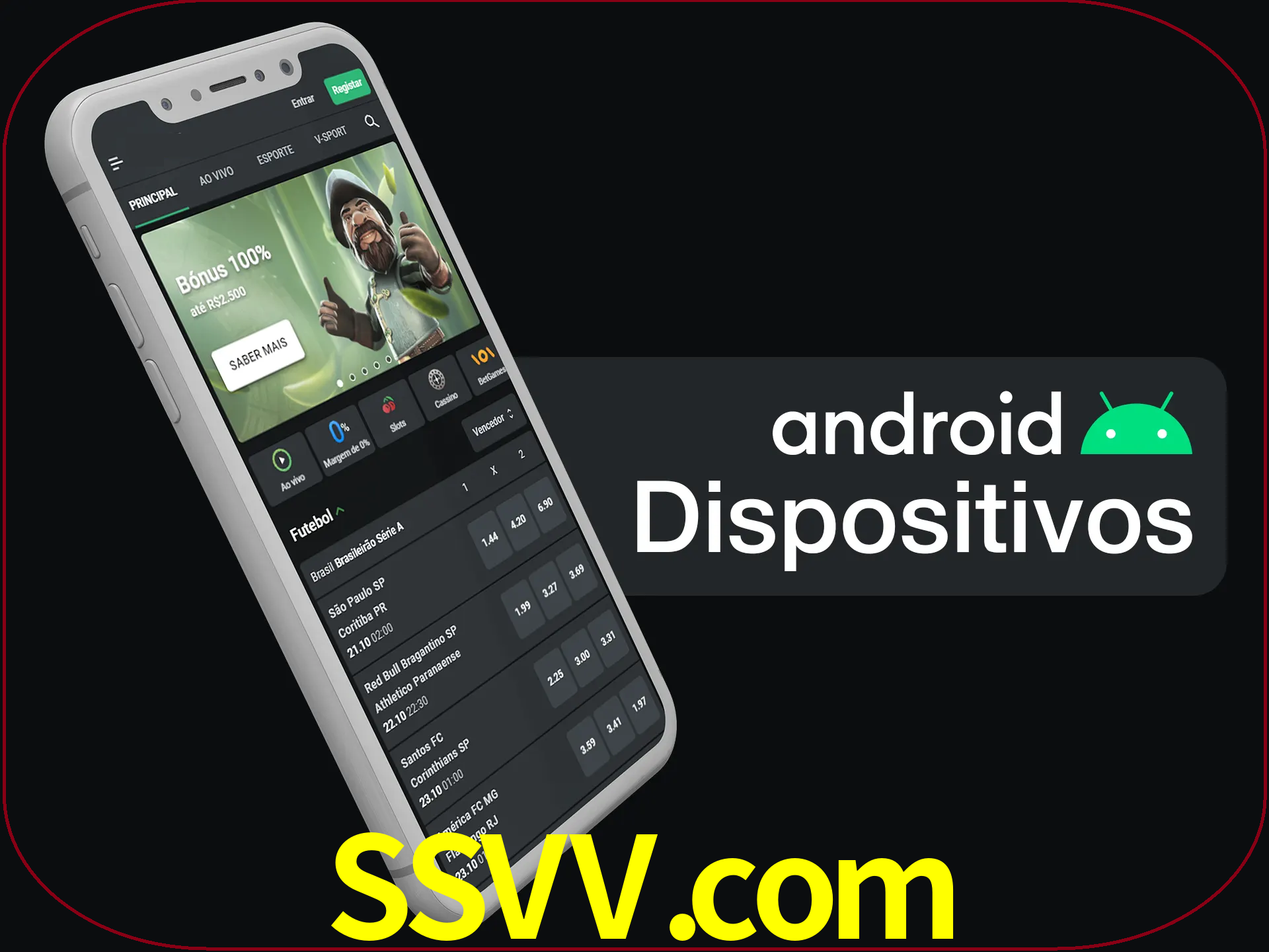 O aplicativo suporta a maioria de todos os dispositivos Android.