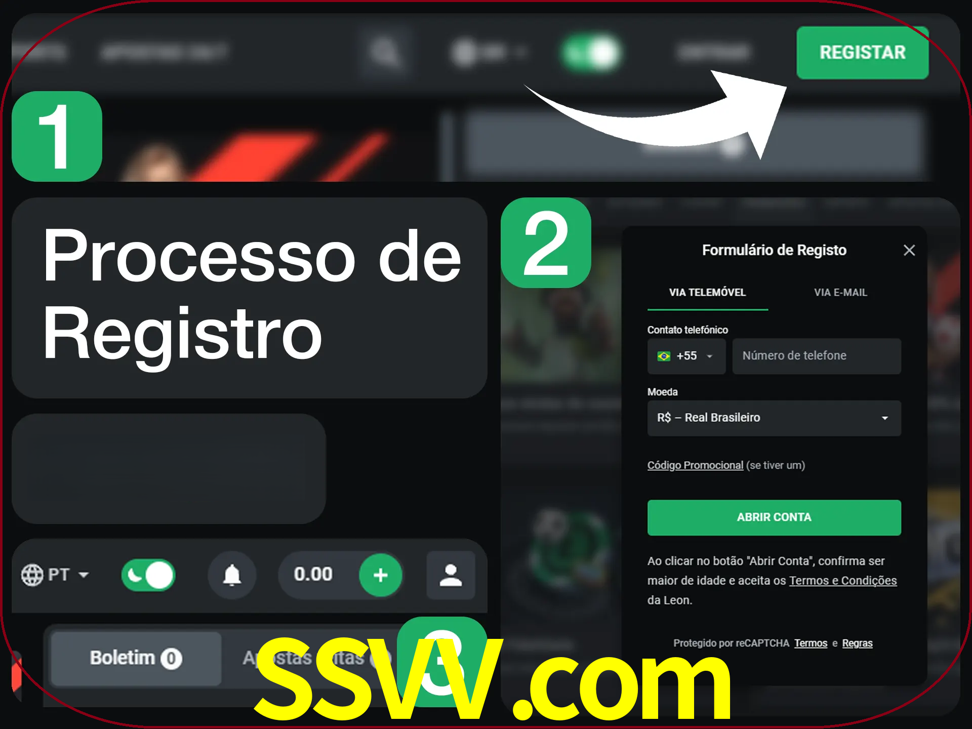 O processo de registro na LeonBet é simples.